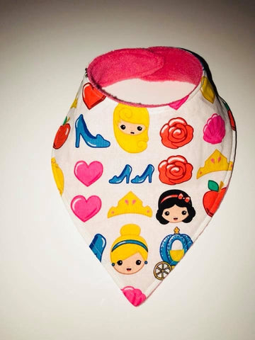 Emoji Princesses Dribble Bib