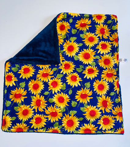 Bright Sunflowers baby blanket, Bib & Burp Cloth