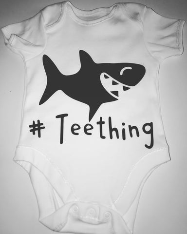 # Teething Shark Baby Vest 3-6 Months