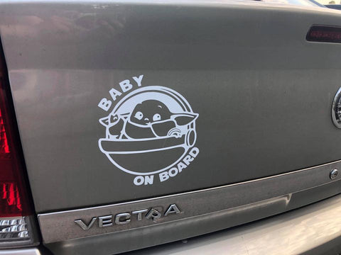 Car Decals Yoda baby on board